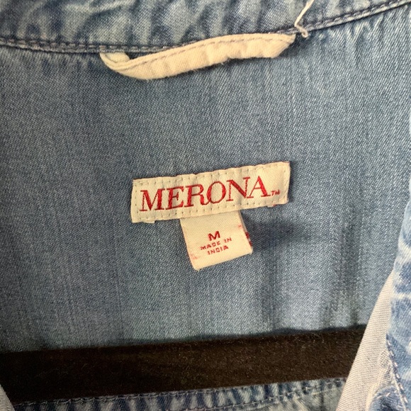 Denim Button Up Flannel - Picture 4 of 4